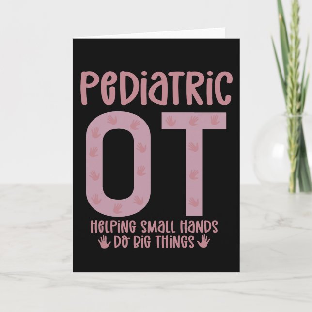 Pediatric OT Occupational therapist OT Gifts Card (Front)