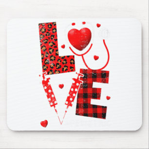 Pediatric Peds Nurse Valentines Day Love Heart Ste Mouse Pad