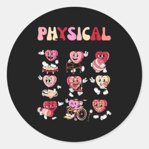 Pediatric Physical Therapy Pt Pta Happy Valentine' Classic Round Sticker