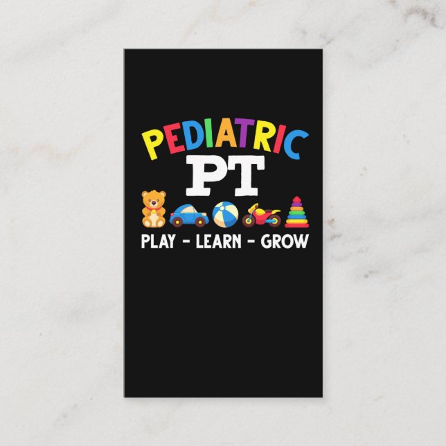 Pediatric PT Kids Physical Therapy Pediatrician Business Card (Front)