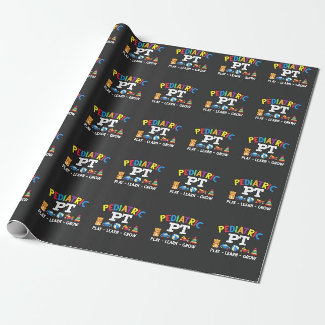 Pediatric PT Kids Physical Therapy Pediatrician Wrapping Paper (Unrolled)