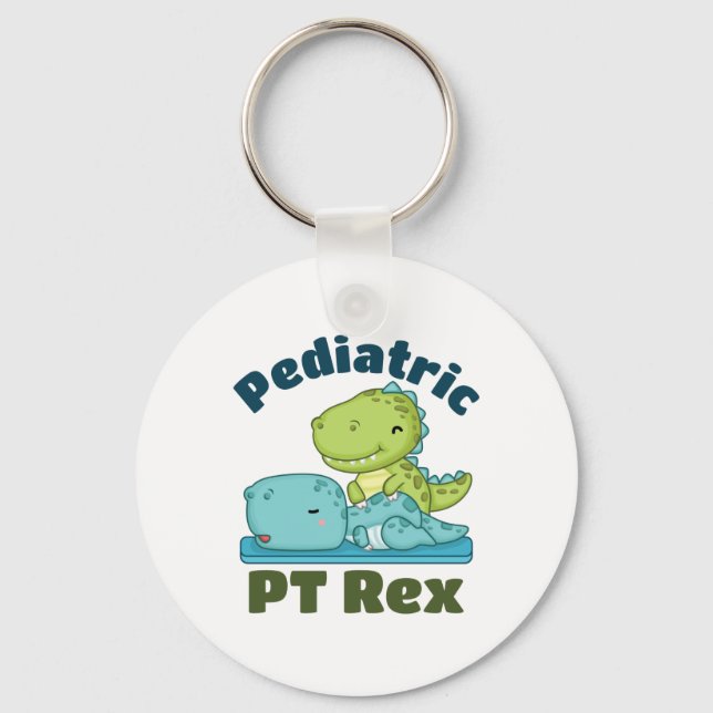 Pediatric PT Rex Physical Therapy Therapist Keychain (Front)