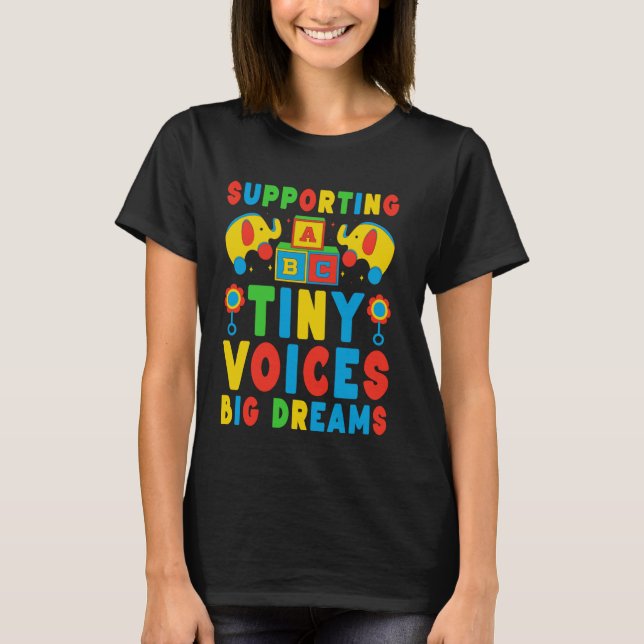 Pediatric Speech Therapy SLP Language Pathologist  T-Shirt (Front)