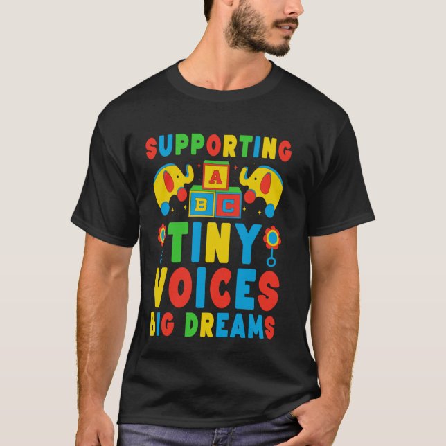 Pediatric Speech Therapy SLP Language Pathologist  T-Shirt (Front)