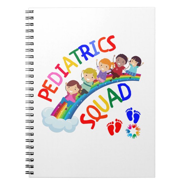 Pediatric Squad - Pediatric Pediatrician Gifts Notebook (Front)