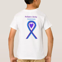 Pediatric Stroke Awareness Heart Ribbon T-Shirt