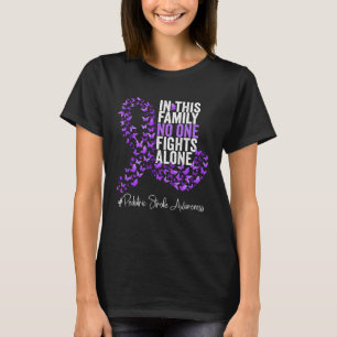 Pediatric Stroke Awareness Month Purple Ribbon T-Shirt