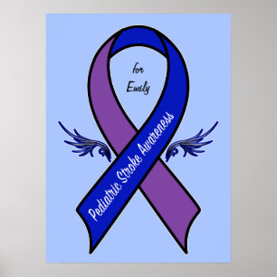 Pediatric Stroke Awareness Name Customizable Poster