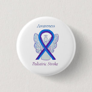 Pediatric Stroke Awareness Ribbon Angel Pin