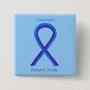 Pediatric Stroke Awareness Ribbon Custom Pin