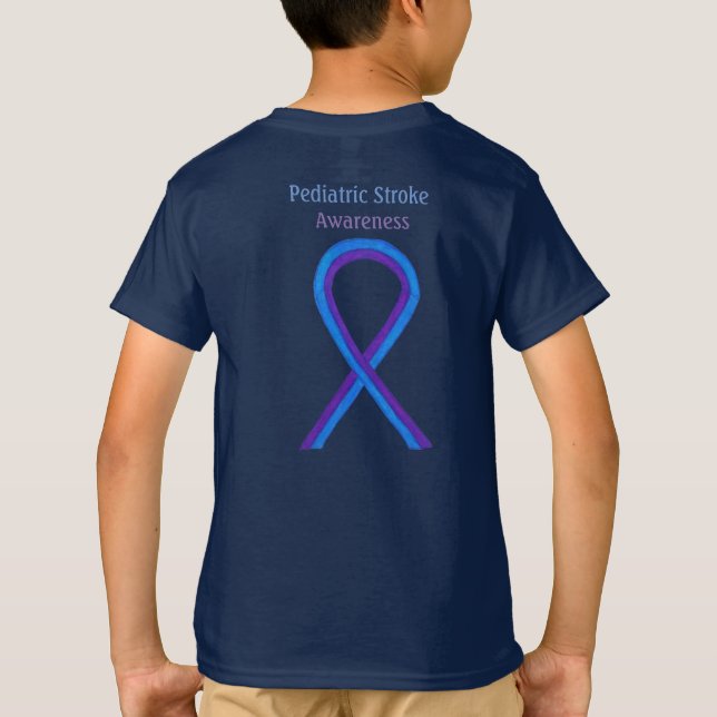 Pediatric Stroke Awareness Ribbon Customized Shirt (Back)