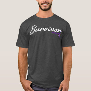 Pediatric Stroke Awareness Survivor Glitter Ribbon T-Shirt