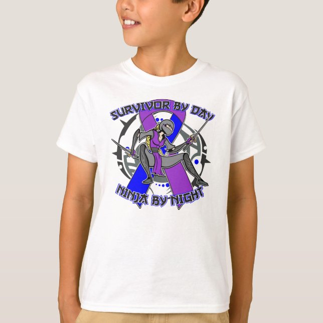 Pediatric Stroke Survivor By Day Ninja By Night T-Shirt (Front)