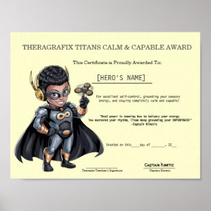 Pediatric Therapy Calm & Capable Award Poster