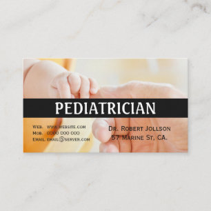 Pediatrician Appointment Business Card Blue