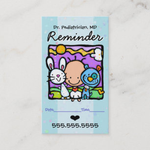 Pediatrician.Appointment reminder card.OBGYN.Baby Appointment Card