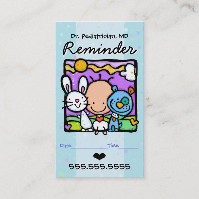 Pediatrician.Appointment reminder card.OBGYN.Baby Appointment Card (Front)