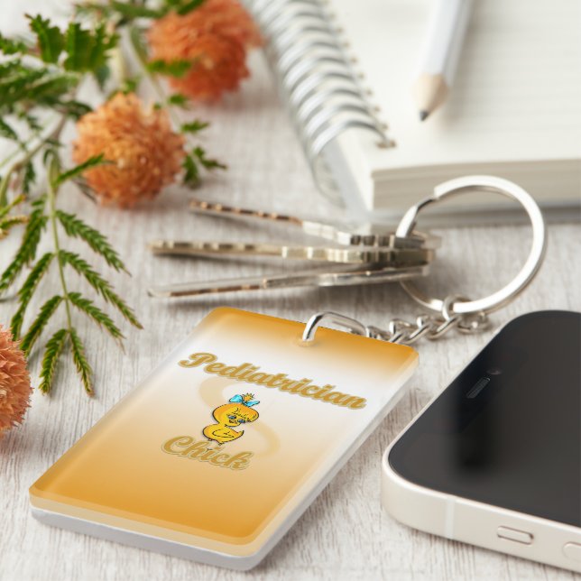 Pediatrician Chick Keychain (Front Right)