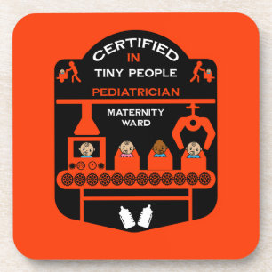 Pediatrician Doctor Thank You Gift Coaster
