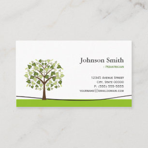 Pediatrician - Elegant Wish Tree Business Card