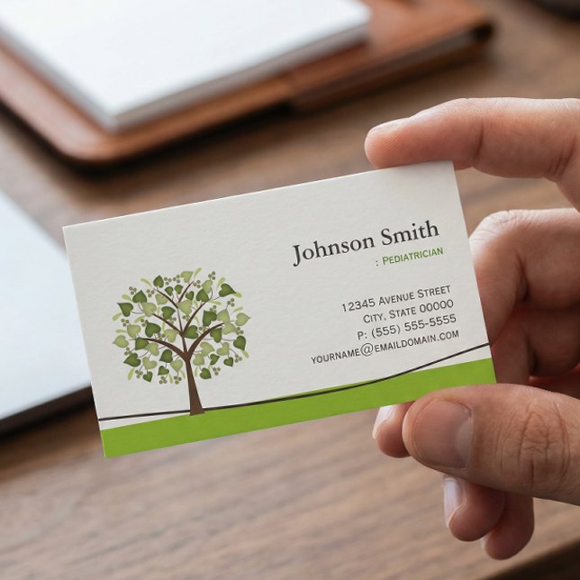 Pediatrician - Elegant Wish Tree Business Card (Creator Uploaded)