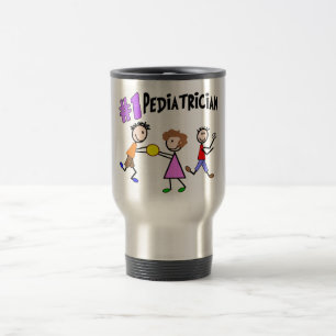 Pediatrician Gifts "# 1" Stick People Design Travel Mug