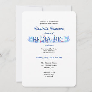 Pediatrician Graduation Invitation