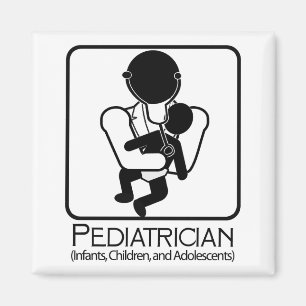 Pediatrician  LOGO - doctor to infants, children Magnet