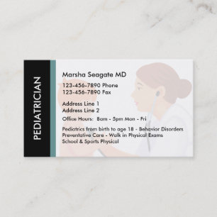 Pediatrician Medical Business Cards