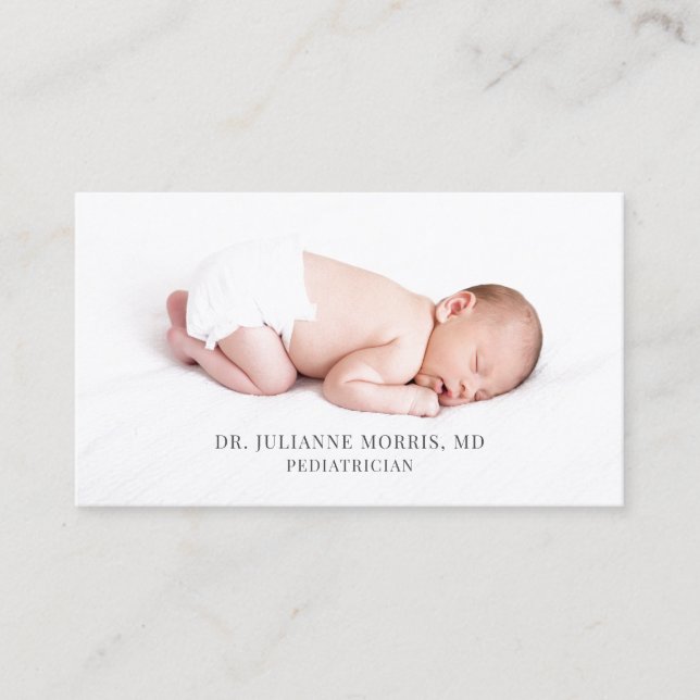 Pediatrician Nouveau-né bébé Carte de visite photo (Devant)