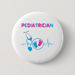 Pediatrician, pediatrician doctor, child doctor, 2 inch round button