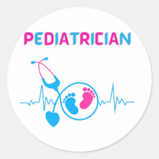 Pediatrician, pediatrician doctor, child doctor,   classic round sticker