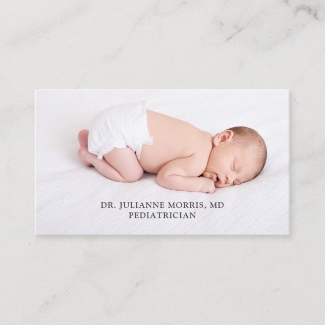 Pediatrician Physician Business Card (Front)