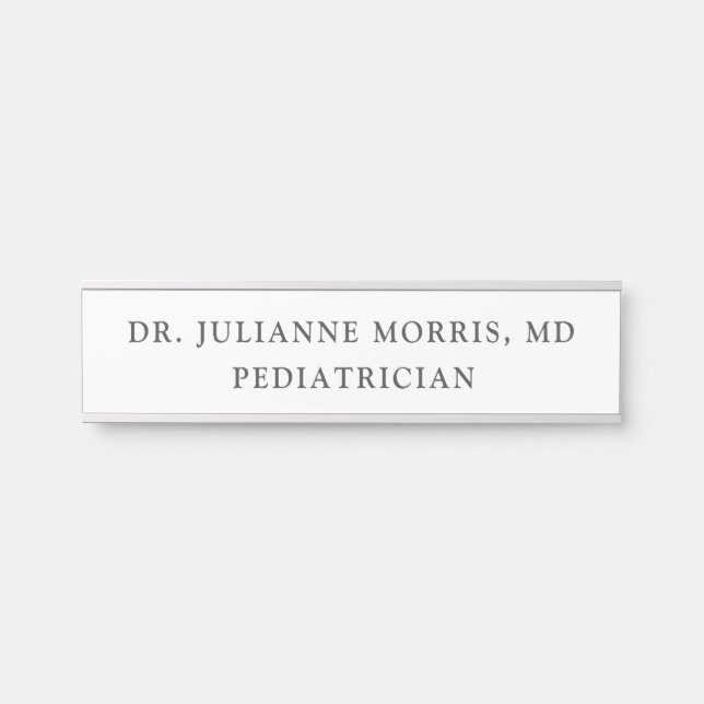 Pediatrician Physician  Door Sign (Front)