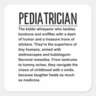 Pediatrician  square sticker