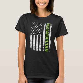 Pediatrician Vintage American Flag  Pediatrics T-Shirt