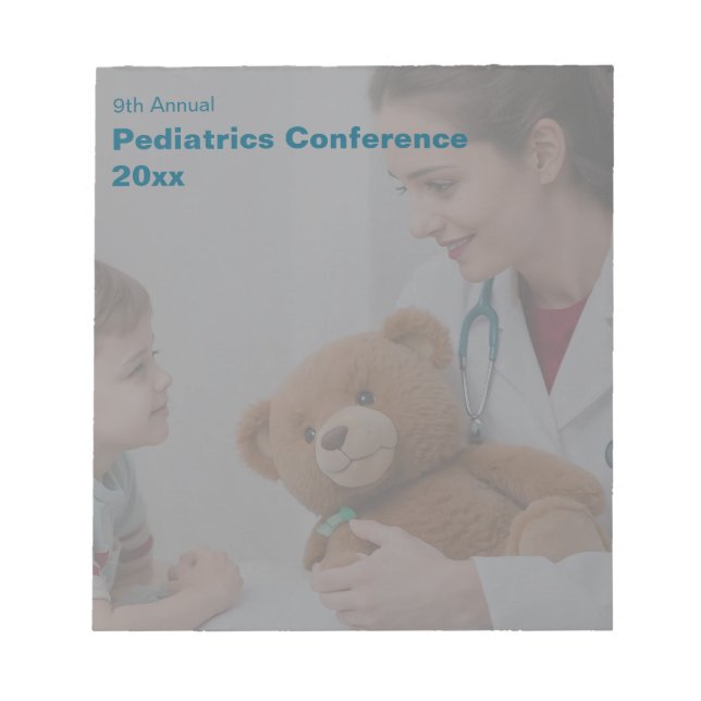 Pediatrics Child Physician Medical Conference Notepad (Front)