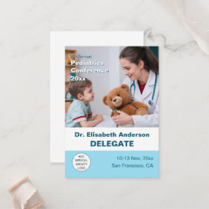 Pediatrics Child Physician Medical Conference Place Card