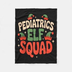 Pediatrics Elf Squad Funny Christmas Tank Top  Fleece Blanket