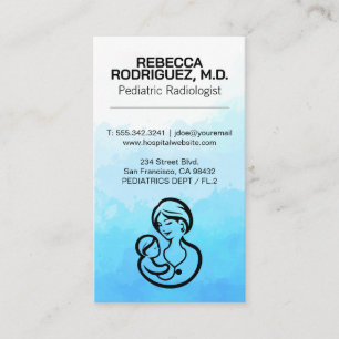 Pediatrics   Mother Child Logo   Medical Business Card