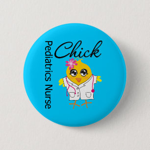 Pediatrics Nurse Chick v2 2 Inch Round Button
