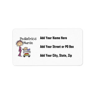 Pediatrics Nurse Tshirts and Gifts Label