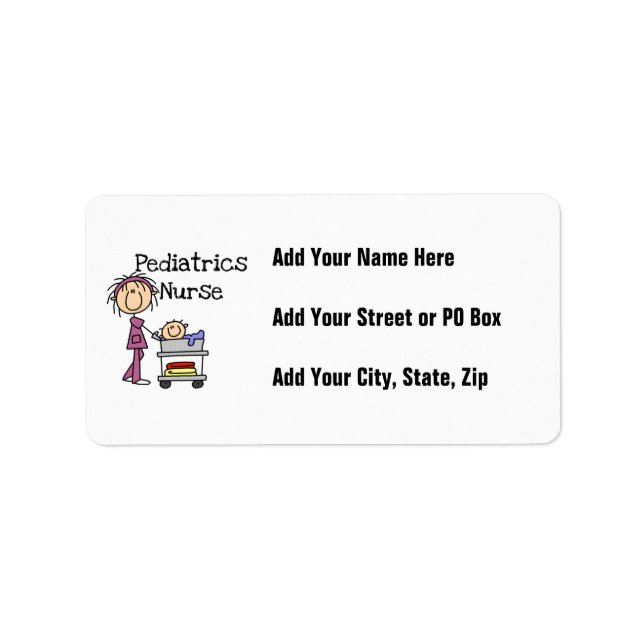 Pediatrics Nurse Tshirts and Gifts Label (Front)
