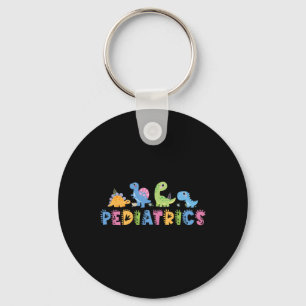 Pediatrics Pediatric Squad Nurse Dinosaur Cute Ped Keychain