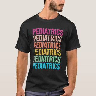 Pediatrics Retro Rainbow For Pediatrician, PEDS Nu T-Shirt