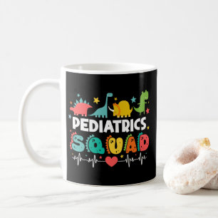 Pediatrics Squad Dinosaur Nurse Medical Team Funny Coffee Mug