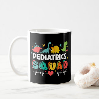 Pediatrics Squad Dinosaur Nurse Medical Team Funny Coffee Mug