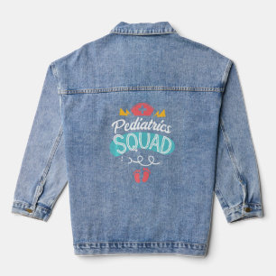 Pediatrics Squad Ped Nurses Nursing For A Pediatri Denim Jacket