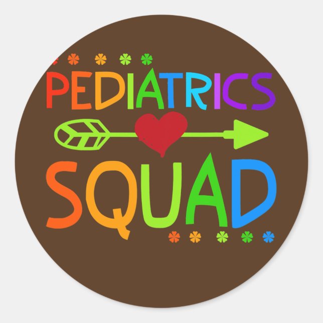 Pediatrics Squad Peds Registered Nurse School Classic Round Sticker (Front)