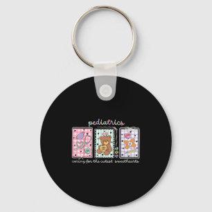 Pediatrics Valentines Day Peds Nurse Design Keychain